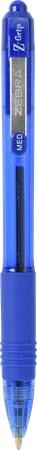 Guľôčkové pero, 0,27 mm, stláčací mechanizmus, ZEBRA "Z-Grip", modrá 2