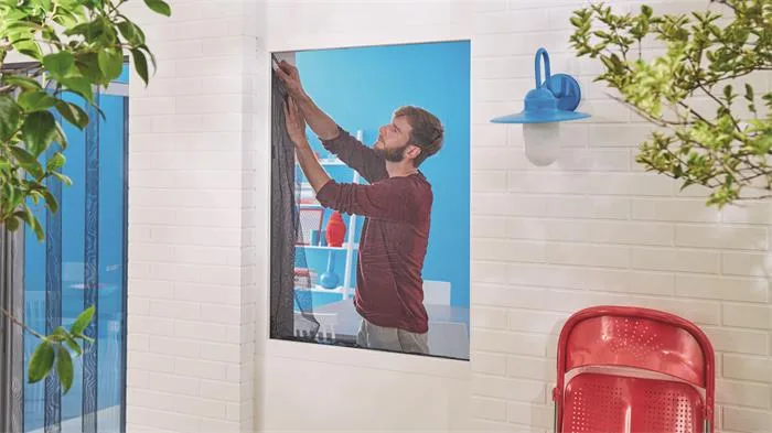 Sieťka proti hmyzu, na okno, samolepiaca, 1,3 x 1,5 m,  TESA "Comfort", biela 3