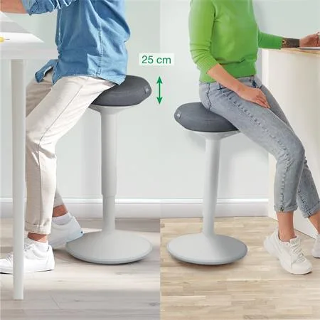 Balančná stolička na státie s oporou, ergonomická, LEITZ "Ergo Active", svetlosivá 7