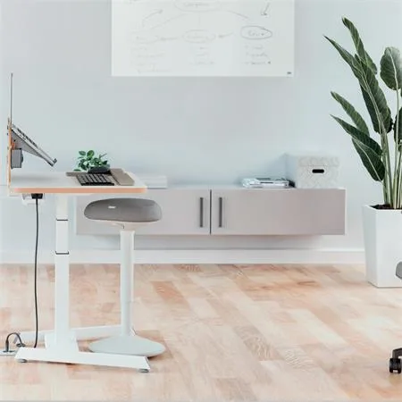 Balančná stolička na státie s oporou, ergonomická, LEITZ "Ergo Active", svetlosivá 9