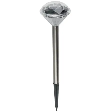 Záhradná lampa, sada, solárna, 4 ks, HOME, chrómová 2