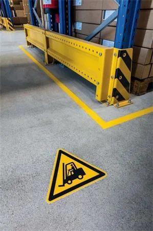 Podlahové značenie, DURABLE "Pozor! Vysokozdvižný vozík", žlto-čierna 3
