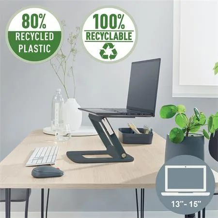 Stojan na notebook, nastaviteľný, LEITZ "Ergo", sivá 7