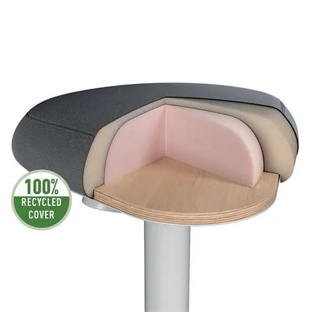 Balančná stolička na sedenie, ergonomická, LEITZ "Ergo Active", svetlosivá 3