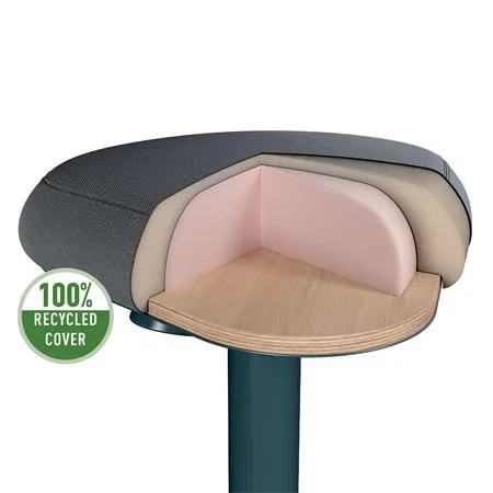 Balančná stolička na sedenie, ergonomická, LEITZ "Ergo Active", tmavosivá 3