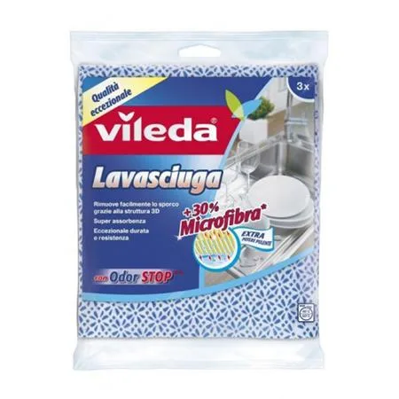 Utierka na umývanie riadu, 50 % mikrovlákno, 3 ks, VILEDA 2