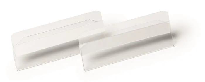 Logistické vrecko, 100x38 mm, vodorovné, DURABLE "HARD COVER", so samolepiacou páskou, priehľadná 2