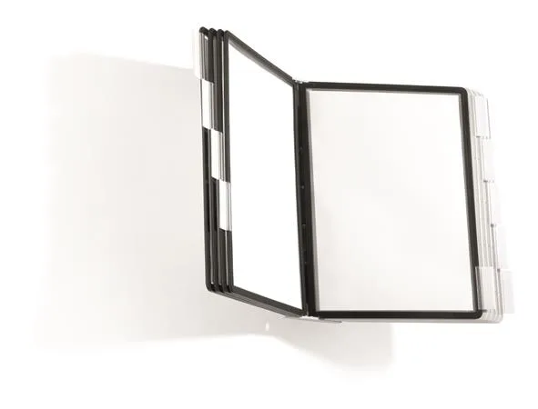 Držiak na prezentačné tabule, nástenný, 10 ks prezentačných tabúľ, DURABLE "SHERPA WALL", sivá 3
