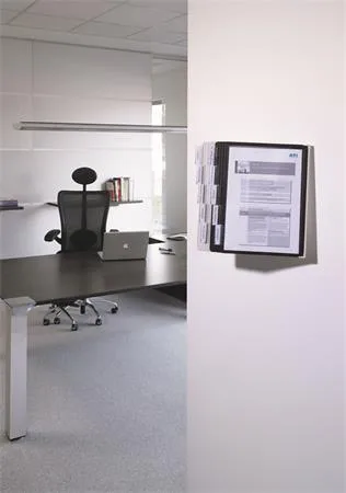 Držiak na prezentačné tabule, nástenný, 10 ks prezentačných tabúľ, DURABLE "SHERPA WALL", sivá 5