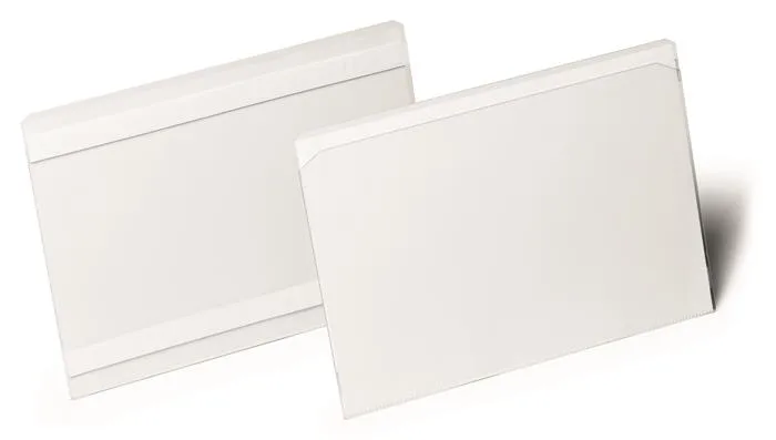 Logistické vrecko, A5, horizontálne, DURABLE "HARD COVER", so samolepiacim pásikom, priehľadná 2