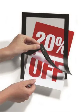 Informačný panel, A5, samolepiaca zadná strana, magnetický predný kryt, DURABLE "DURAFRAME", strieborná-čierna 3