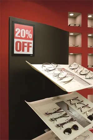 Informačný panel, A5, samolepiaca zadná strana, magnetický predný kryt, DURABLE "DURAFRAME", strieborná-čierna 5
