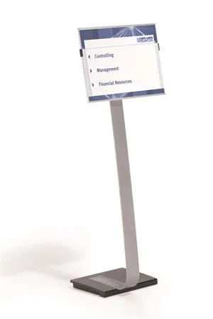 Stojan na podlahu, A3, DURABLE "INFO SIGN", strieborná 3