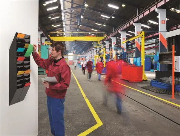 Stojan na prospekty, nástenný, stojaci, A4, DURABLE "FLEXIBOXX 12", čierna 4