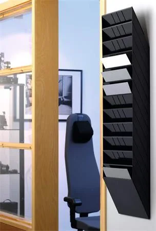 Stojan na prospekty, nástenný, ležiaci, A4, DURABLE "FLEXIBOXX 12", čierna 3