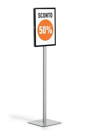 Podlahový stojan, A3, DURABLE "INFO STAND BASIC", antracitovo-sivá 3