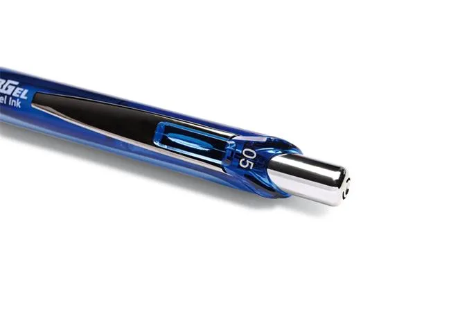 Gélové pero, 0,25 mm, stláčací mechanizmus, PENTEL "EnerGel BLN75", modrá 3