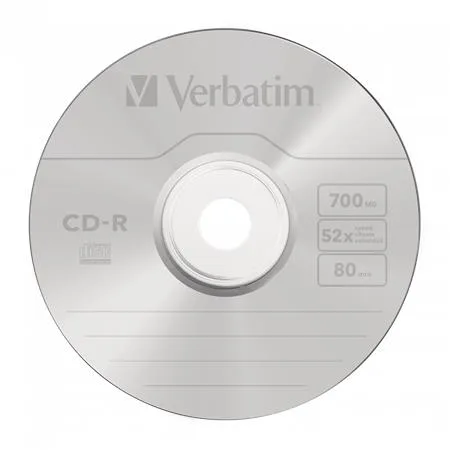 CD-R disk, Jewelcase, AZO, 700MB, 52x, 50 ks, cake box, VERBATIM "DataLife Plus" 3