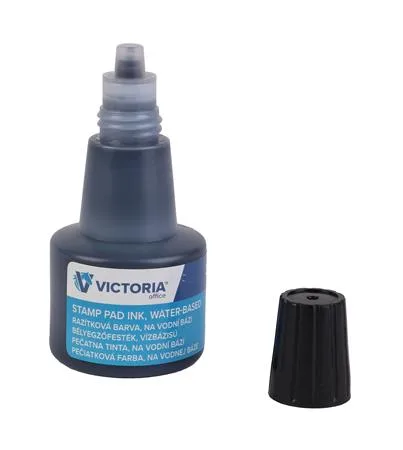 Pečiatková farba, 30 ml, VICTORIA OFFICE, čierna 3