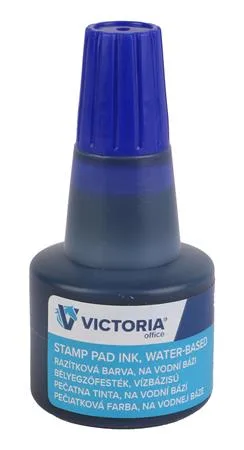 Pečiatková farba, 30 ml, VICTORIA OFFICE, modrá 2