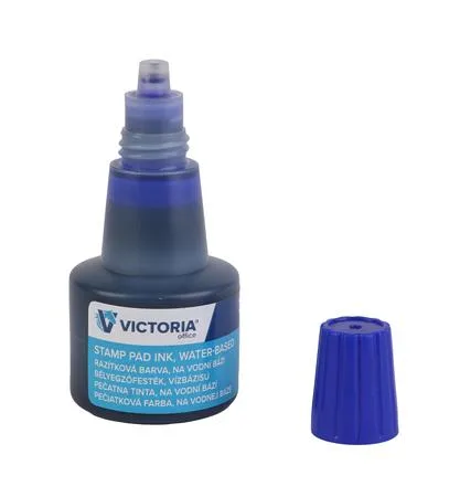 Pečiatková farba, 30 ml, VICTORIA OFFICE, modrá 3
