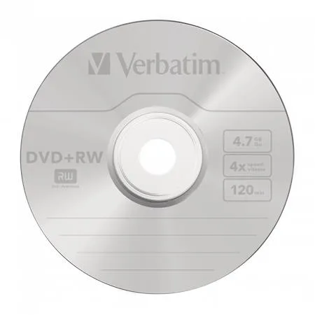 DVD+RW disk, prepisovateľný, 4,7GB, 4x, 1 ks, klasický obal, VERBATIM 2