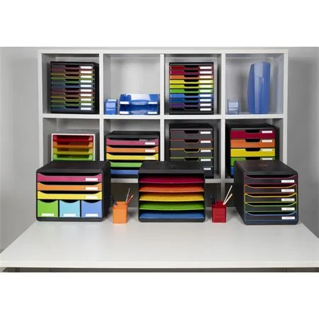 Box na triedenie dokumentov, plast, 5 rpriehradiek, EXACOMPTA "Horizon Iderama®" 7