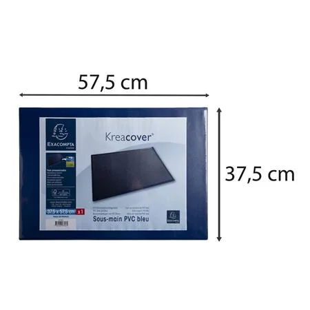 Podložka na stôl, PVC, 375x575 mm, EXACOMPTA "KreaCover®", modrá 2