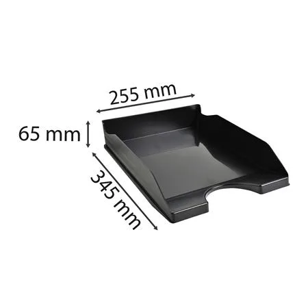 Odkladač, plastový, A4+, EXACOMPTA "EcoBlack", čierny 3