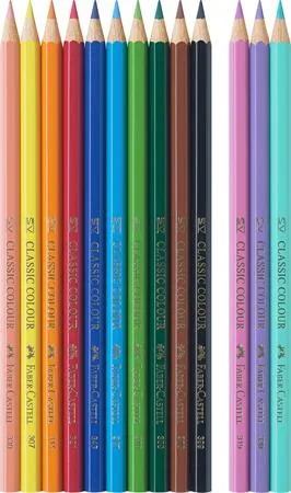 Farebné ceruzky, sada, šesťhranné, FABER-CASTELL "Jednorožec" 10+3 rôznych farieb 3