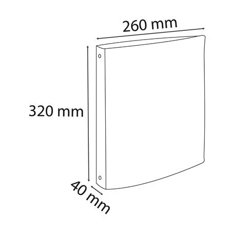 Krúžkový šanón, 4 krúžky, 40 mm, kartón, EXACOMPTA "Iderama", žltý 3
