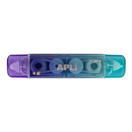 Korekčný a lepiaci roller, 2in1, 5 mm x 4-3 m,  APLI , mix farieb 4