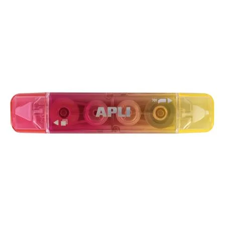 Korekčný a lepiaci roller, 2in1, 5 mm x 4-3 m,  APLI , mix farieb 5