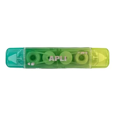 Korekčný a lepiaci roller, 2in1, 5 mm x 4-3 m,  APLI , mix farieb 6