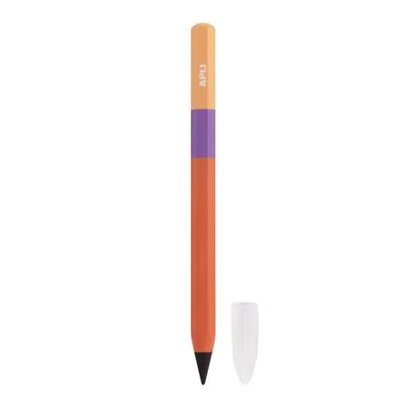 Nekonečná ceruzka, mini, HB, šesťhranná, tricolor, APLI "Infinite", oranžová 2