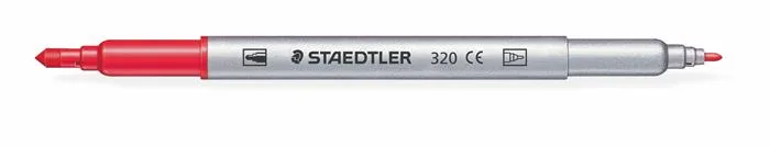 Fixky, sada, 1-3 mm, obojstranné, vyprateľné, STAEDTLER "Noris® 320, 12 rôznych farieb 3