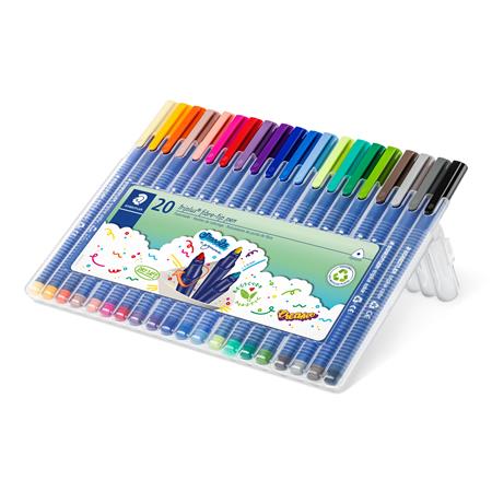 Fixky sada, 1 mm, STAEDTLER "Triplus 323", 20 rôznych farieb 2