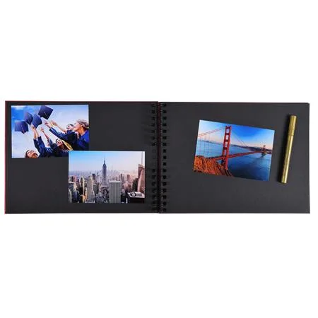 Fotoalbum, so špirálou, 32x22 cm, 25 listov, EXACOMPTA "Life", červený 5