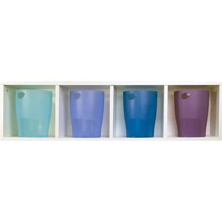 Odpadkový kôš, 15 l, PP, EXACOMPTA "Linicolor", ľadovo modrý 5
