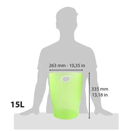 Odpadkový kôš, 15 l, PP, EXACOMPTA "Linicolor", zelený 3