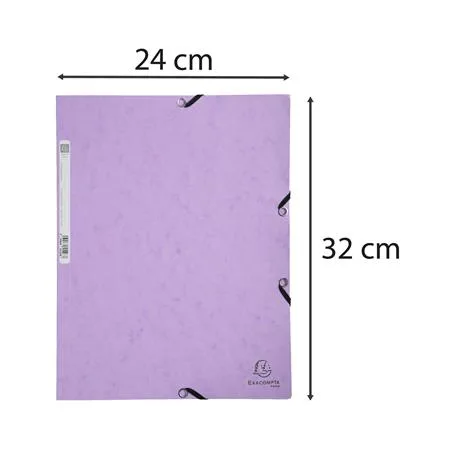 Doska s gumičkou, prešpánová, A4, EXACOMPTA, "Aquarel", fialová 2