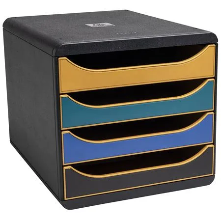 Box na dokumenty, plastový, 4 zásuvky, EXACOMPTA "Big-Box Neo Deco" 3
