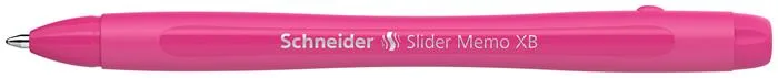 Guľôčkové pero, 0,7 mm, s vrchnákom, SCHNEIDER "Slider Memo XB", ružová 4