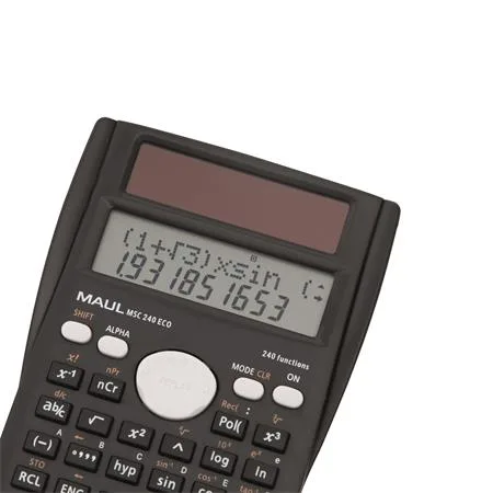 Vrecková kalkulačka, vedecká, 240 funkcií, MAUL "MSC 240 Eco" 3