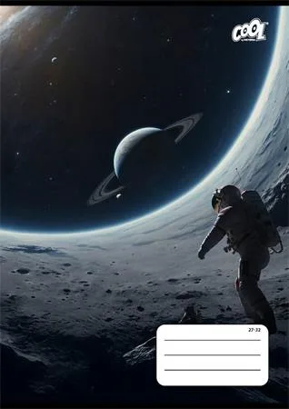 Zošit, A5, štvorčekový, 32 listov, COOL BY VICTORIA "Man on the Moon ", "27-32" 2
