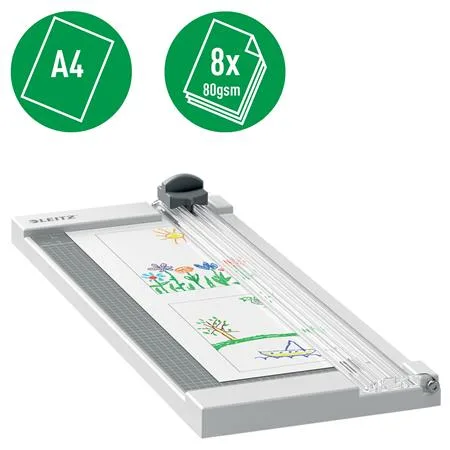 Rezačka, rotačná, A4, 8 listov, LEITZ "Precision Home A4" 5