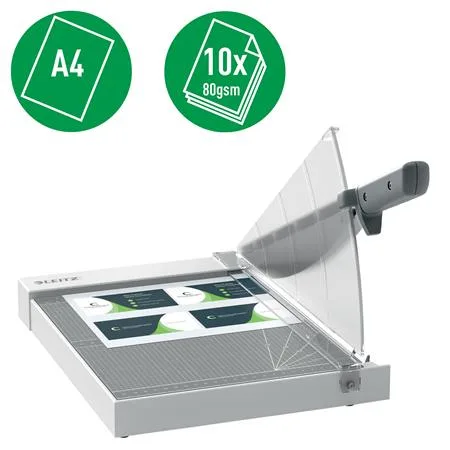 Rezačka, páková, A4, 10 listov, LEITZ "Precision Home Office A4" 3