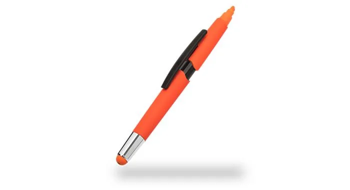 Multifunkčné guľôčkové pero, zvýrazňovač, dotykové pero, sada, WEDO "3-in-1", neónové farby 3