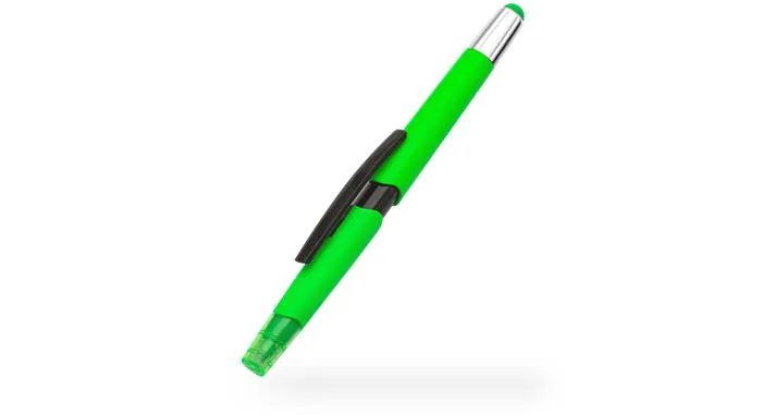 Multifunkčné guľôčkové pero, zvýrazňovač, dotykové pero, sada, WEDO "3-in-1", neónové farby 4