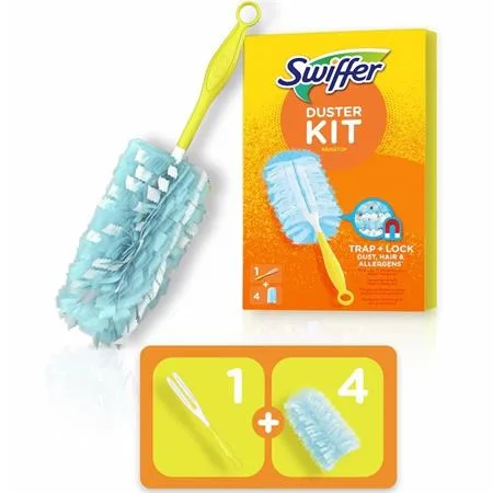 Súprava na čistenie prachu, 1 rukoväť + 4 hlavice,  SWIFFER "Duster" 2